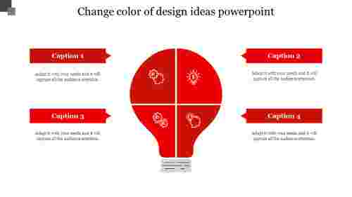 change color of design ideas powerpoint-Red